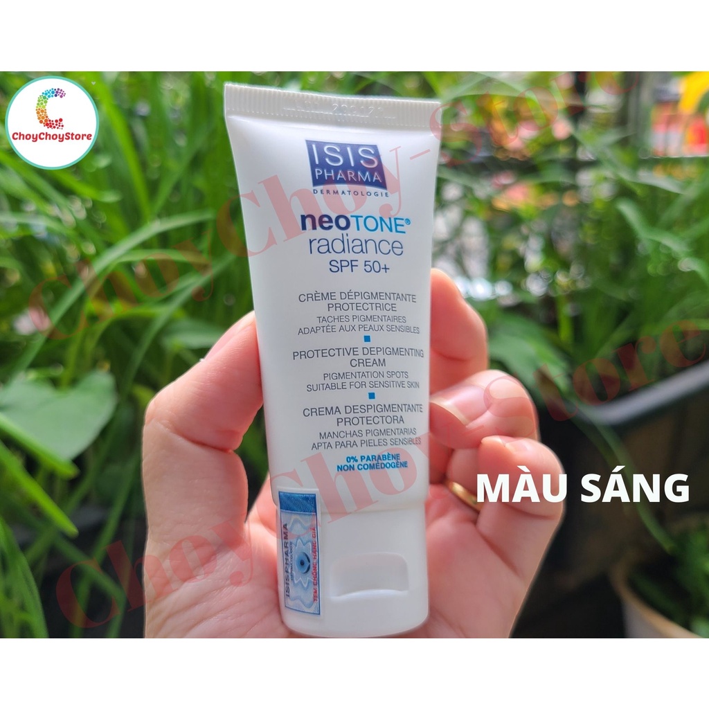 [TEM CTY] ISIS Pharma Neotone Radiance SPF50+ 30mL - Kem dưỡng trắng da, kết hợp với chống nắng