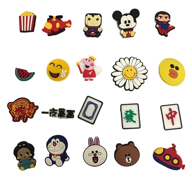 Combo 10 Sticker Dán Lên Dép Sục Nhiều Mẫu Mã Giao Màu Ngẫu Nhiên