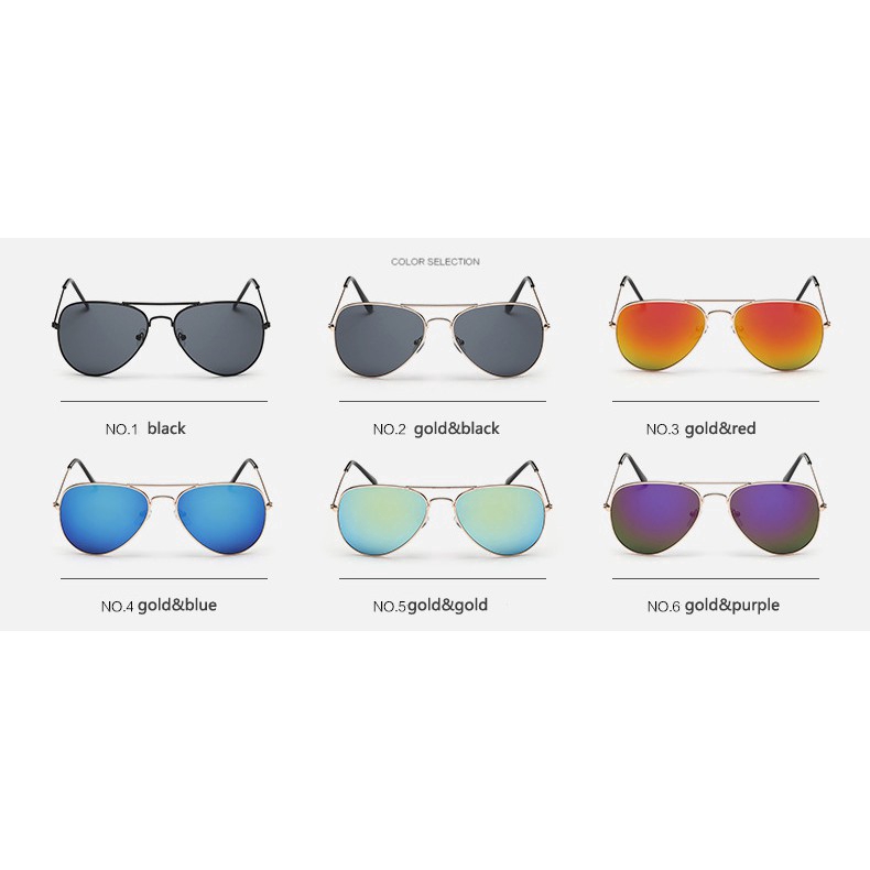 Kính mát thời trang kiểu phi công dành cho nam &amp; nữ