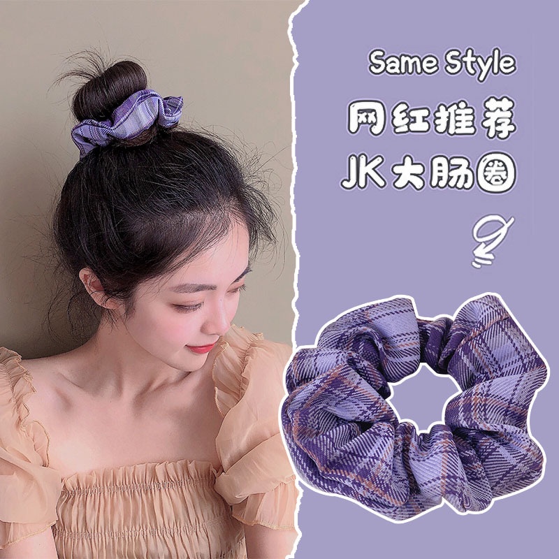 Dây buộc tóc scrunchies kẻ sọc nhiều mẫu đa dạng cột bền tới khi hư