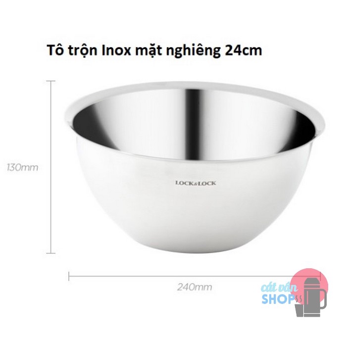 Tô trộn, thao trộn mặt nghiêng inox Lock&amp;Lock Mixing bowl MIX5