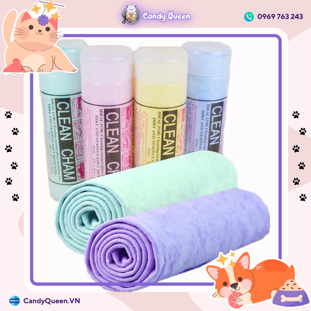 [Khăn Tắm Siêu Thấm Thú Cưng]  ⚡ Siêu Thấm Hút, Bền Bỉ CLEAN CHAM