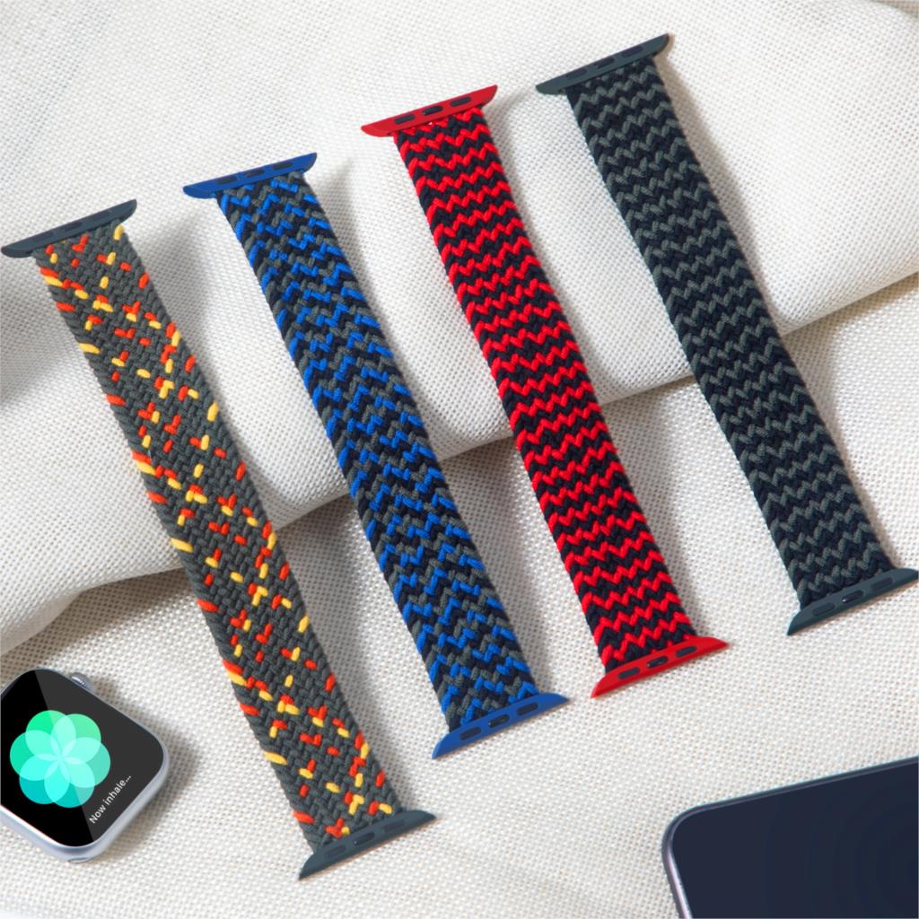 Dây Đeo Đồng Hồ Bằng Nylon Cho Apple Watch 44mm 40mm 38mm 42mm Series 3 4 5 Se 6