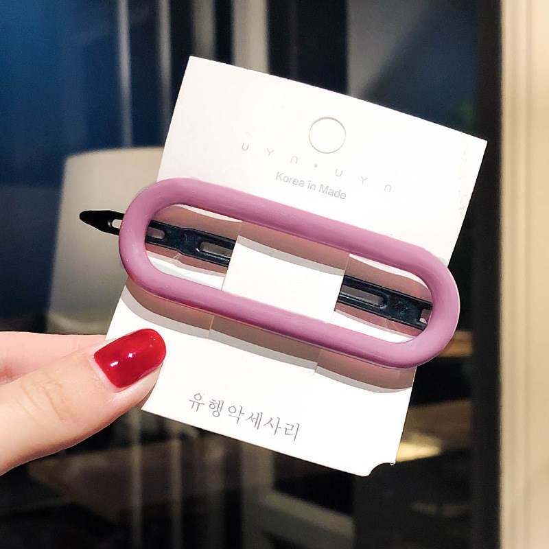 Kẹp Tóc Hình Oval Đơn Giản Phong Cách Hàn Quốc Cho Nữ