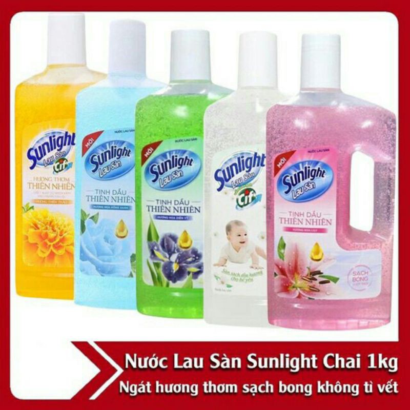 Nước lau sàn sunlight Thiên nhiên chai 1kg