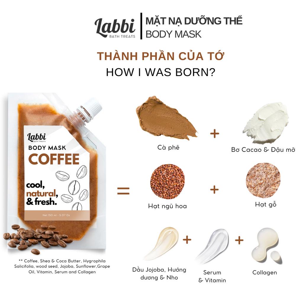 Mặt nạ dưỡng thể Cà phê - COFFEE BODY MASK - Labbi Bath Treats