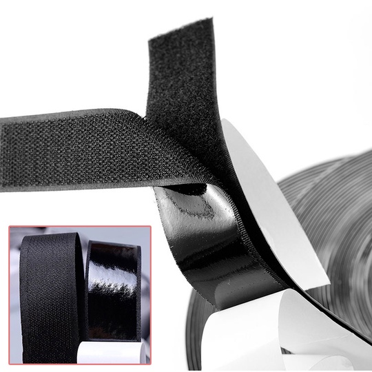 Bộ 2 cuộn băng khóa dán 15.75ft tự dính 2 mặt tái sử dụng được