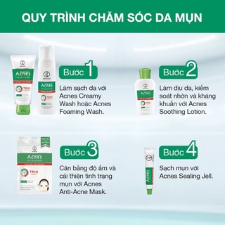 [thanh lý HSD 10/2023] Mặt nạ Acnes dành cho da dầu và mụn (3 Miếng/Gói)