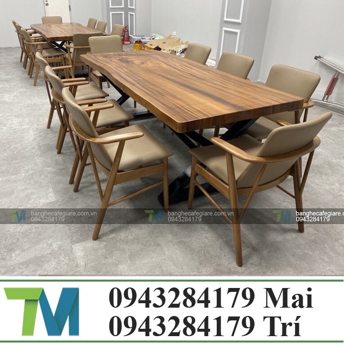 Ghế cafe gỗ đẹp giá xưởng bàn ghế cafe gỗ bọc đệm cao cấp