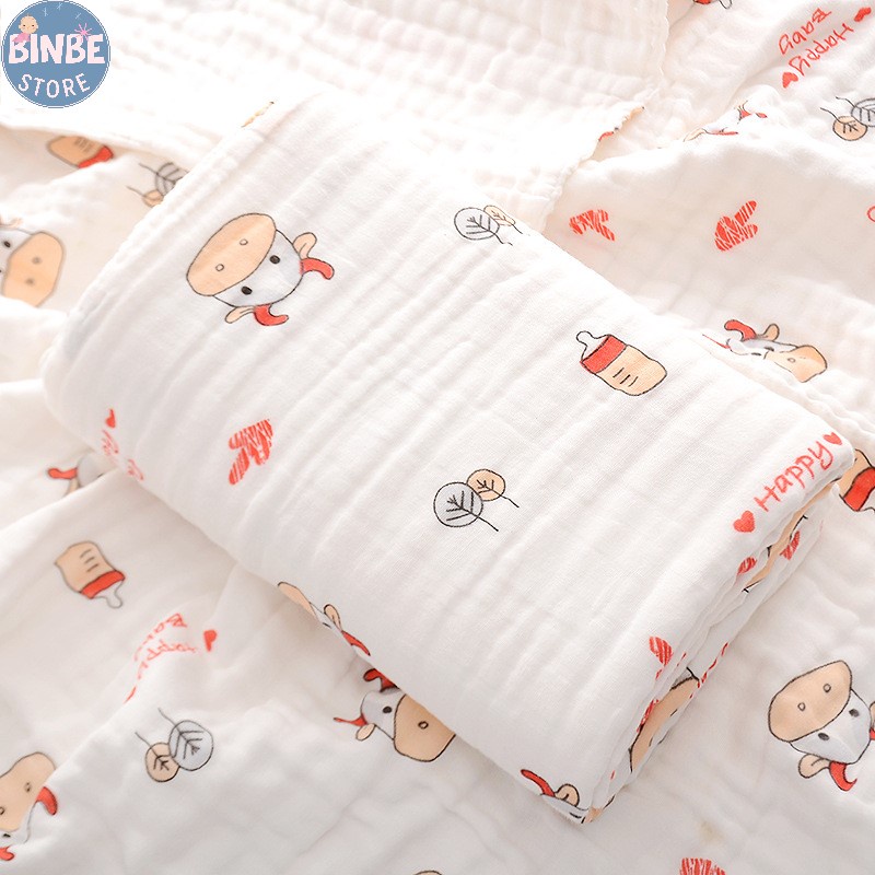 Khăn tắm cho bé, khăn xô tắm cho bé sơ sinh 4 lớp size 70*90cm loại cao cấp Binbestore