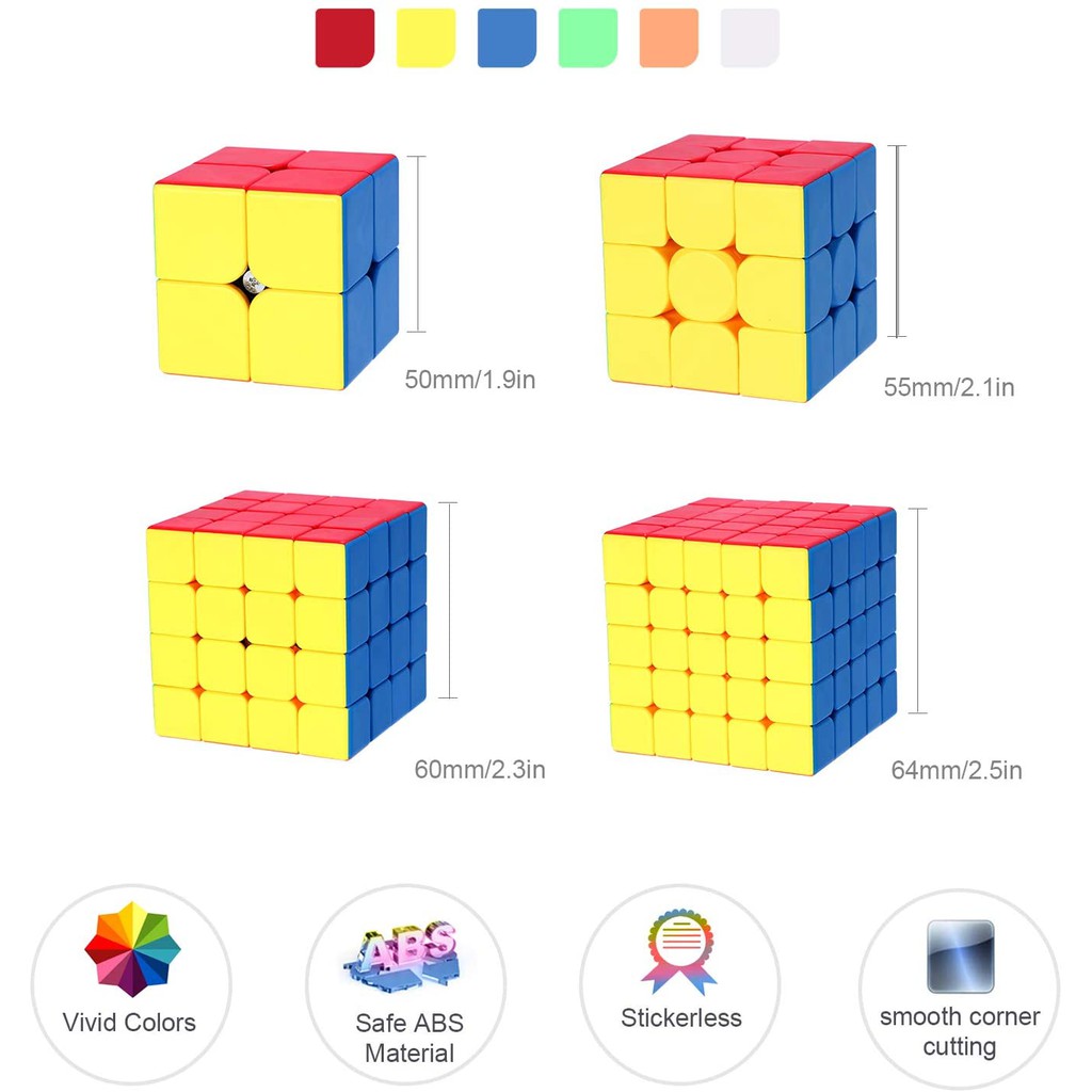 Khối ma thuật Rubik Moyu MF2S 2x2 MF3S 3x3 MF4S 4x4 Hình khối tốc độ