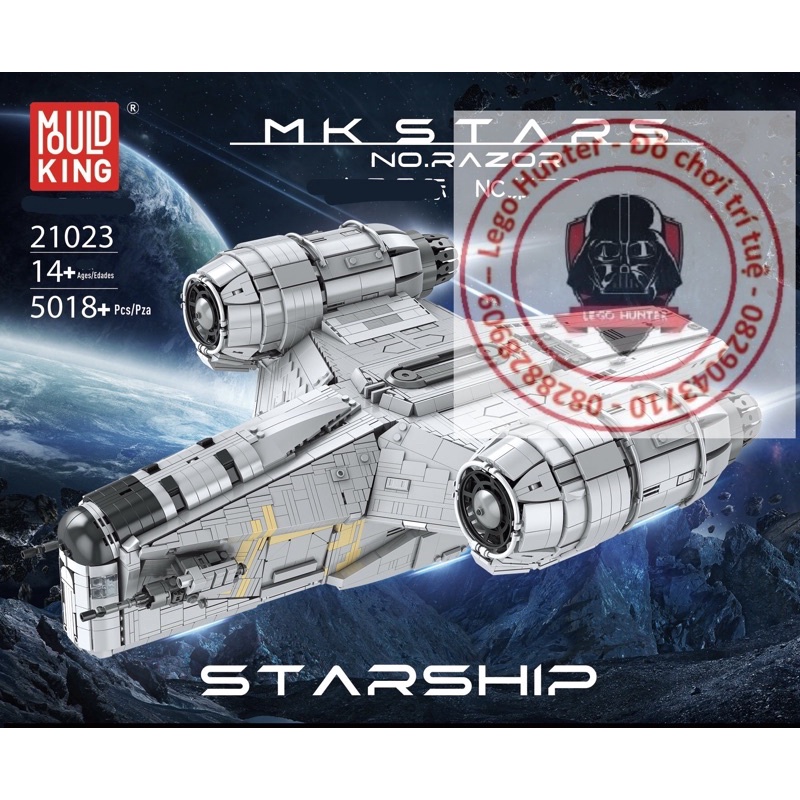 Nonlego Mould king 21023 Star Wars Razor bộ lắp ráp phi thuyền Razor phim chiến tranh giữa cá vì sao 5018 chi tiết