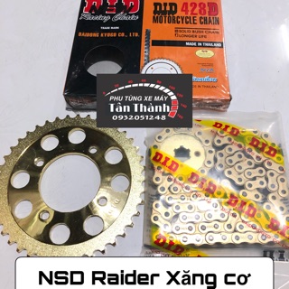 Nhông sên dĩa DID vàng Raider xăng cơ