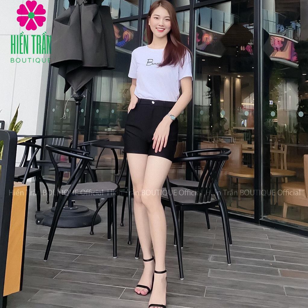 Quần sooc nữ Ruby Fashion lưng cao vải co giãn, phù hợp đi biển, leo núi, dã ngoại New *