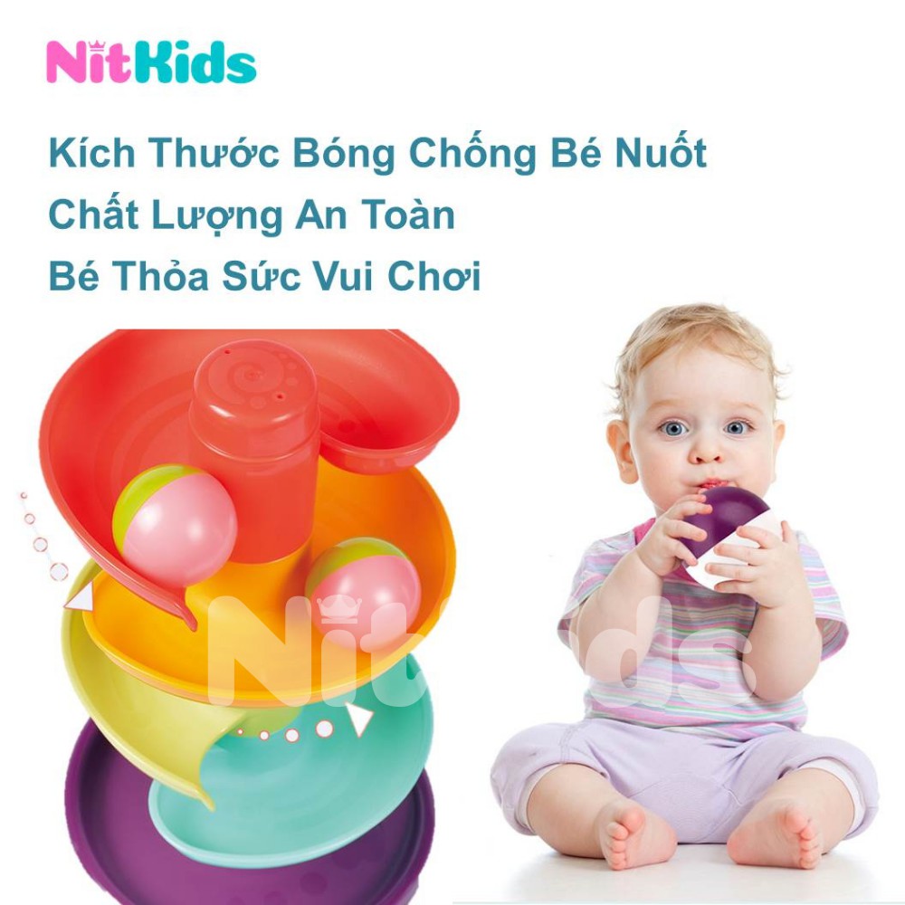 Đồ Chơi Bóng Rổ Cho Bé, Từ 6 Tháng Tuổi, Cầu Trượt Thả Bóng Xoay Vòng, Trò Chơi Vận Động