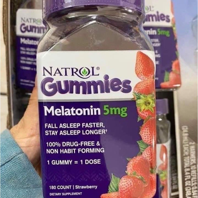 Gummies kẹo dẻo hỗ trợ ngủ ngon Natrol Melatonin 10mg 90 Viên
