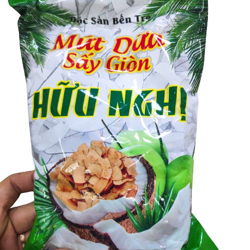 Mứt Dừa Sấy Khô Hữu Nghị Gói 275g Giòn Thơm Ngon