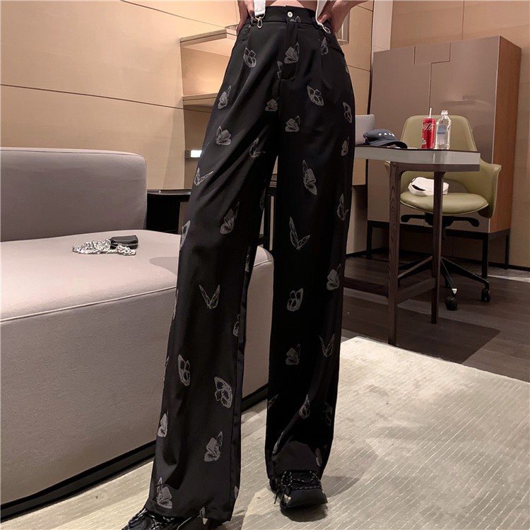 🦋 Quần thụng cạp cao họa tiết bươm bướm phản quang sành điệu phong cách đường phố hot trend ulzzang 2020 | BigBuy360 - bigbuy360.vn