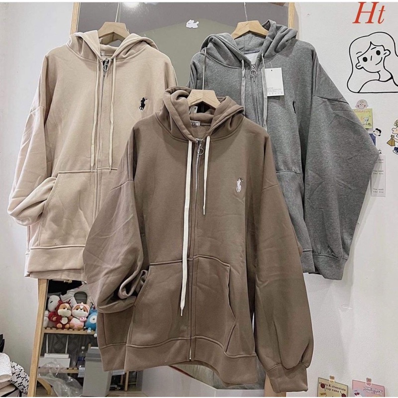 Áo khoác nỉ logo ngựa HT12