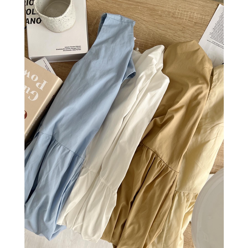 V4880 Váy midi babydoll  3 lỗ Audrey