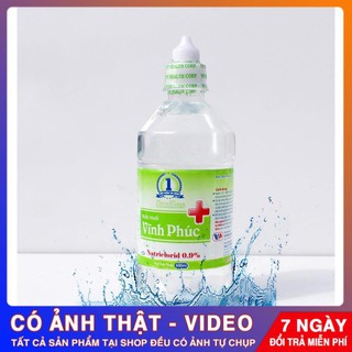 Nước muối sinh lý Vĩnh Phúc Smiles Natriclorid 0.9% Chai 1 Lít