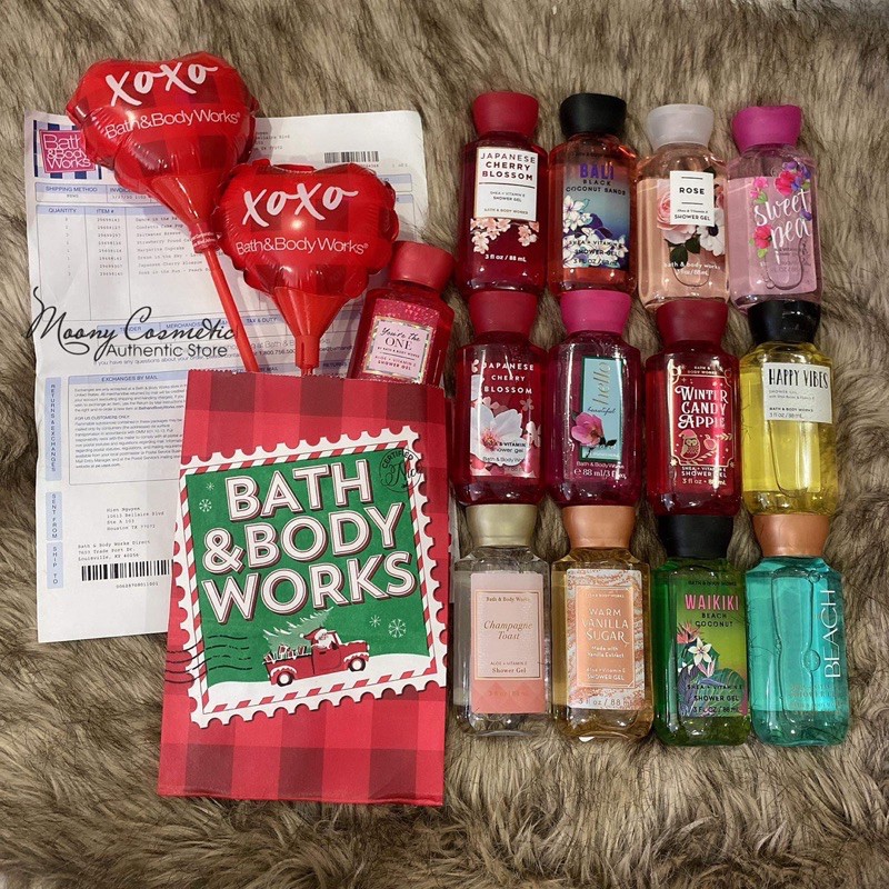 Gel tắm  bath & body works  tự chọn mùi 30ml/88ml/295ml