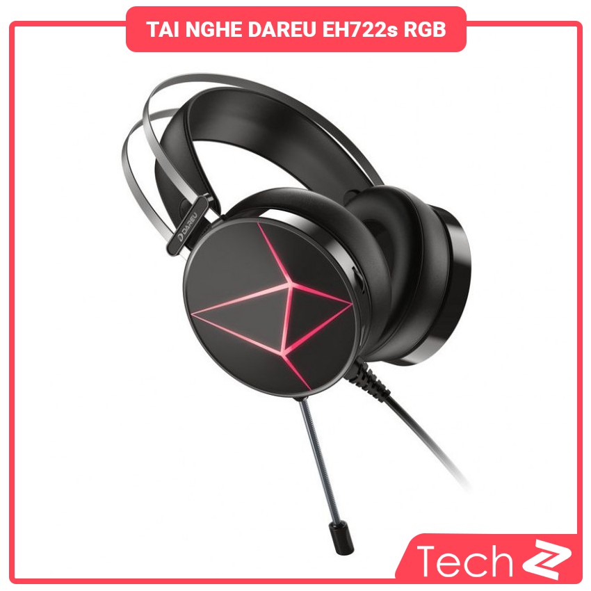 Tai nghe Dareu EH722s Black (USB, 7.1, Led 7 màu) - TechZ