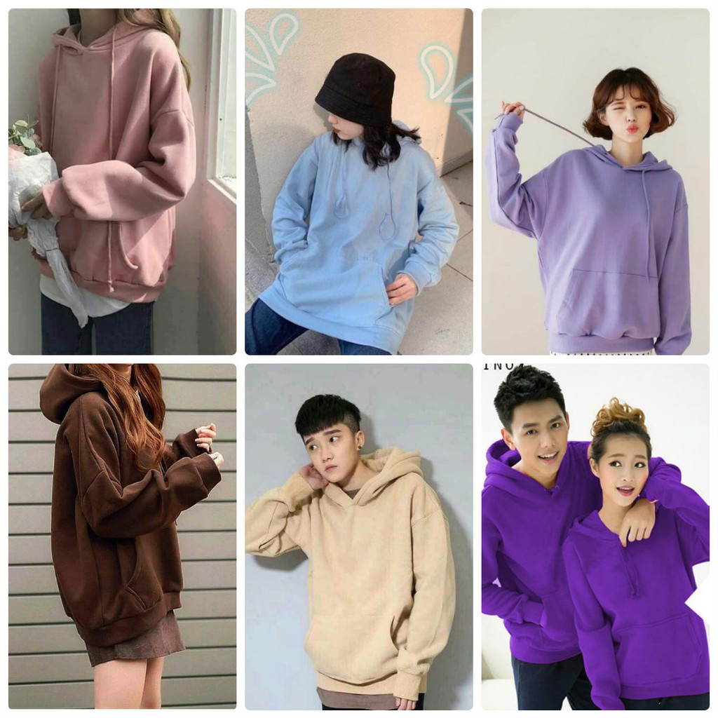 Áo hoodie nỉ trơn màu hot trend unisex cryaotic10 | BigBuy360 - bigbuy360.vn