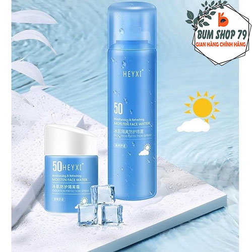 Chai Xịt Chống Nắng Body Heyxi Nâng Tone Dưỡng Ẩm 180Ml, Kem Chống Nắng Dạng Xịt Gọn Nhẹ Tiện Lợi