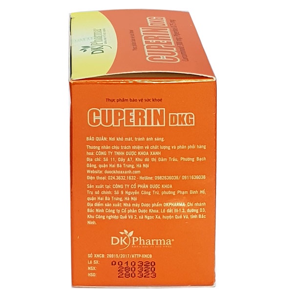 Cuperin DKG - Hỗ trợ làm giảm các triệu chứng của viêm loét, đau dạ dày tá tràng