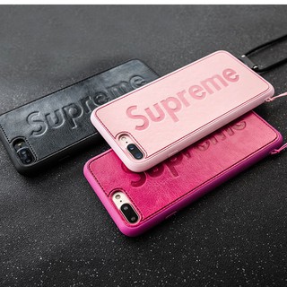 Ốp supreme da mềm 3 màu cho iphone