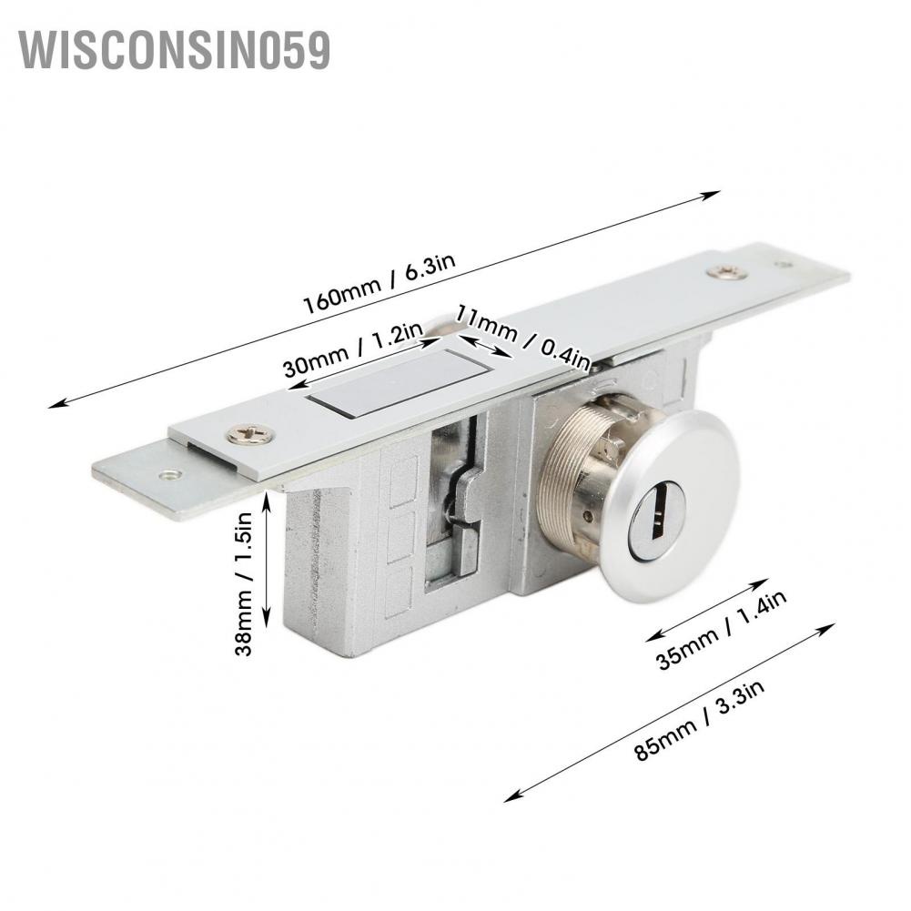 Wisconsin059 Glass Framed Central Door Lock Strong Anti Theft Ability Easily Install Storefront Mortise With 3 Keys