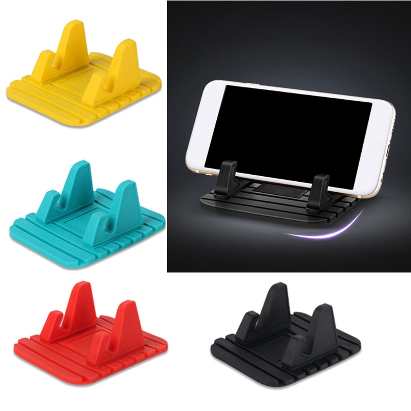 Giá đỡ điện thoại bằng silicon chống trượt tiện dụng cho xe hơi