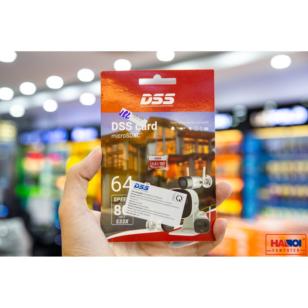 Thẻ nhớ 64GB DSS Class 10 Micro SD- Chính hãng bảo hành 5 năm -  Thẻ Nhớ MicroSD 64Gb DSS Class 10 Up To 80Mb/s