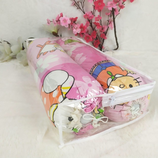 BỘ GỐI ÔM SƠ SINH COTTON KIM HOME (5T 22×50 cm)