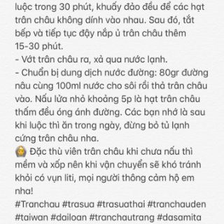 Set trà sữa chân châu đường đen
