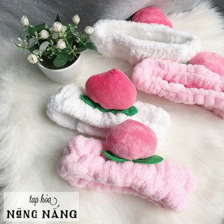 Băng Đô/Bờm Tóc Rửa Mặt Trái Đào