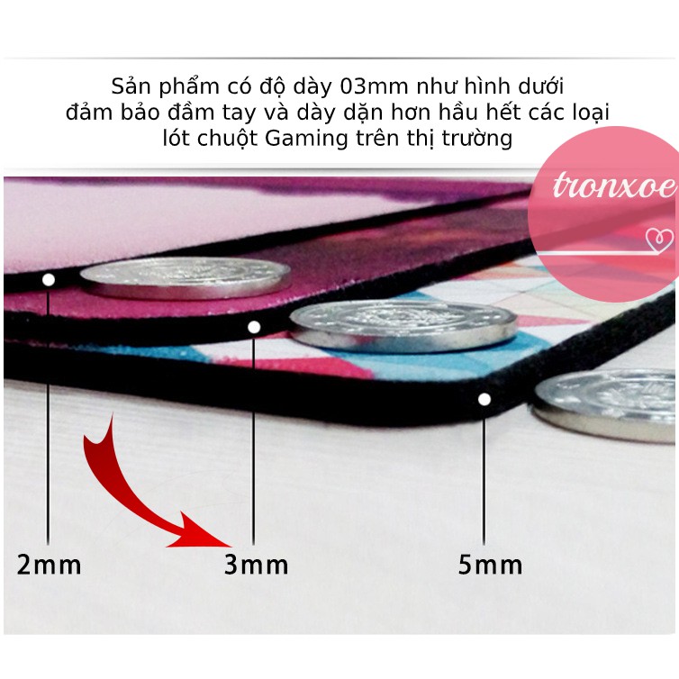 Lót chuột GAME  cỡ lớn MousePad 20 mẫu cao cấp 70cm x 30cm x 3mm siêu đẹp