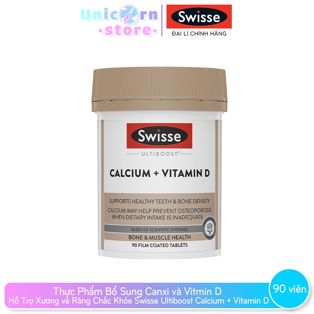 Thực Phẩm Bổ Sung Canxi và Vitamin D Hỗ Trợ Xương và Răng Chắc Khỏe Swisse Ultiboost Calcium + Vitamin D