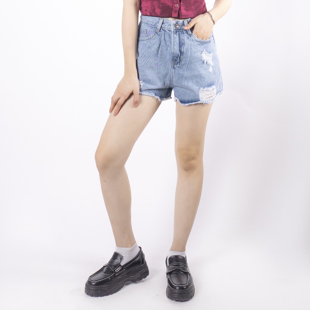 [Mã FAMAYWA giảm 10K đơn 50K] Quần short jean nữ Ulzzang GENZ mẫu rách gấu tua rua thời trang ZWJ024 | BigBuy360 - bigbuy360.vn