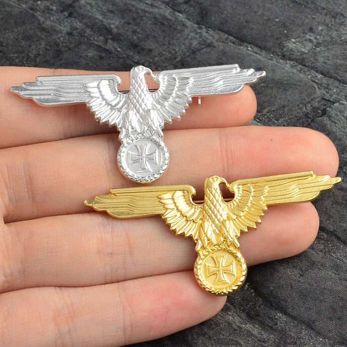 Ghim cài áo QIHE JEWELRY hình đại bàng kiểu quân đội Đức cho nam