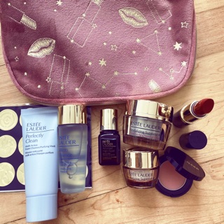 Set dưỡng da Estee lauder mini kèm túi đựng mỹ phẩm