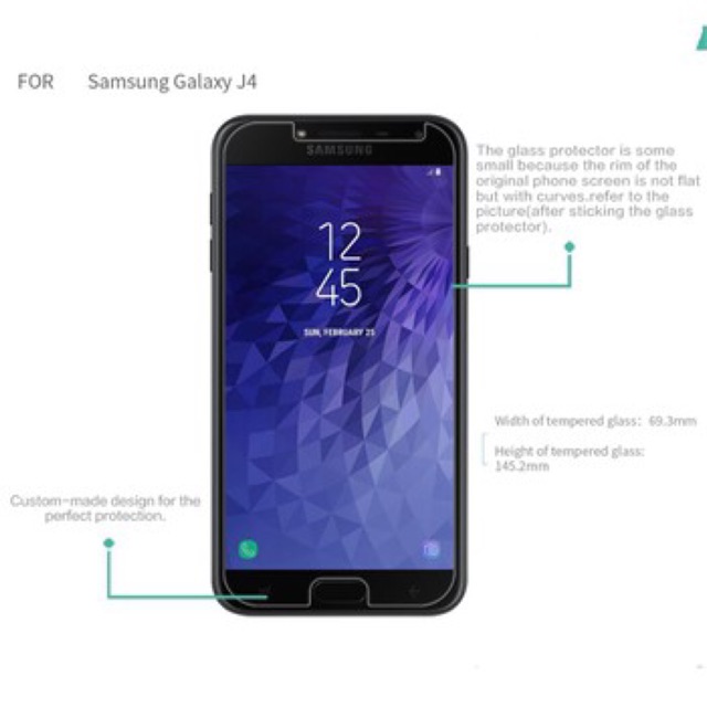 Samsung Galaxy J4 2018 kính cường lực kèm phụ kiện dán tại nhà