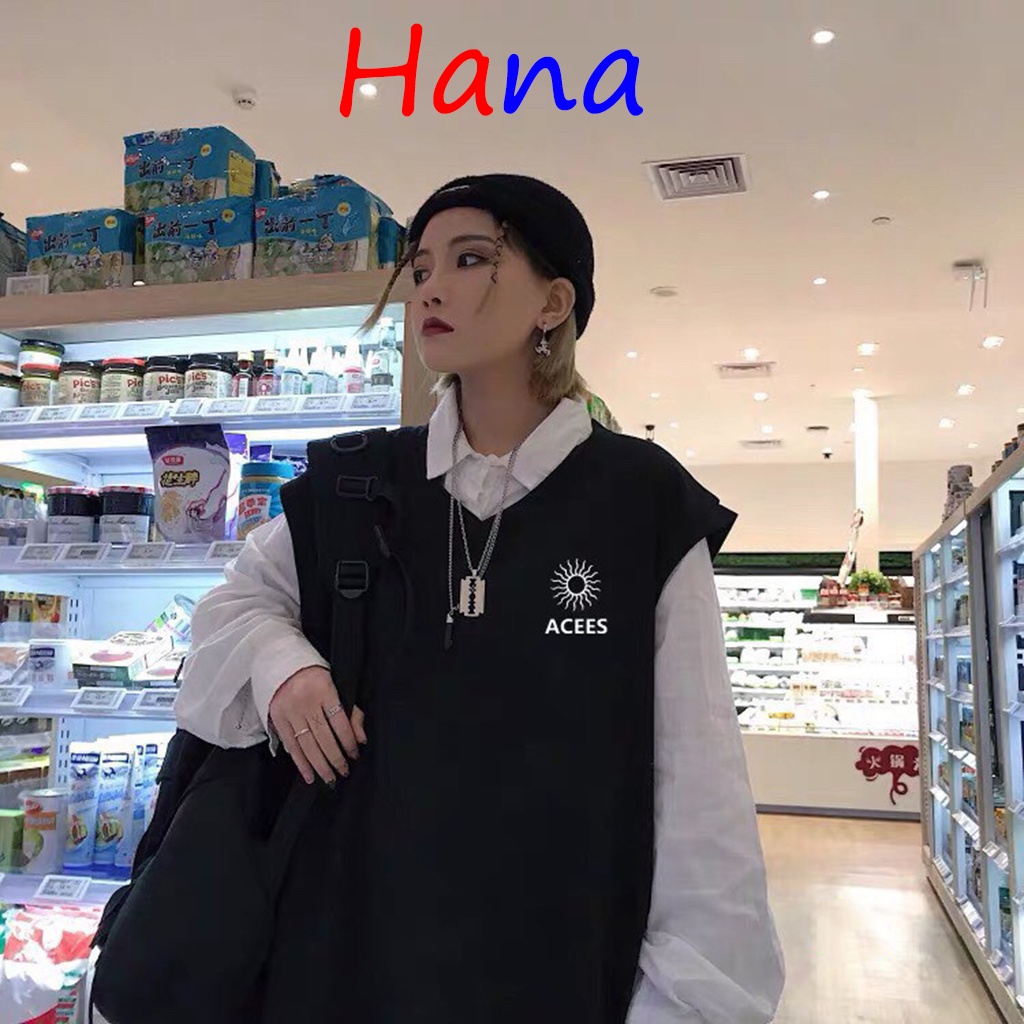 Unisex Áo Gile Nam Nữ Đẹp Oversize ACEES-HươngSu-