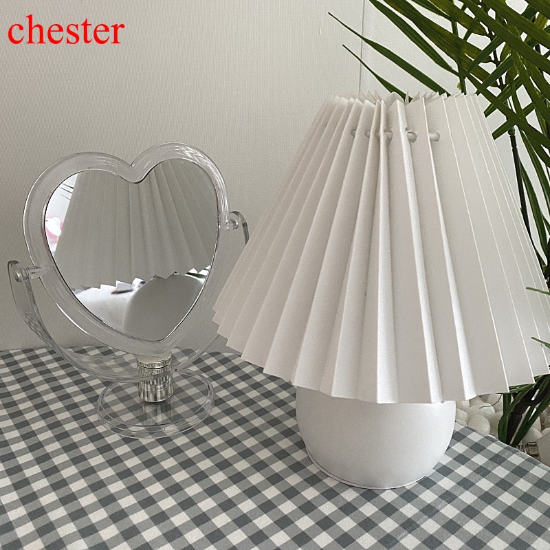 Gương trang điểm hai mặt bằng acrylic trong suốt hình trái tim dễ thương trang trí phòng ngủ