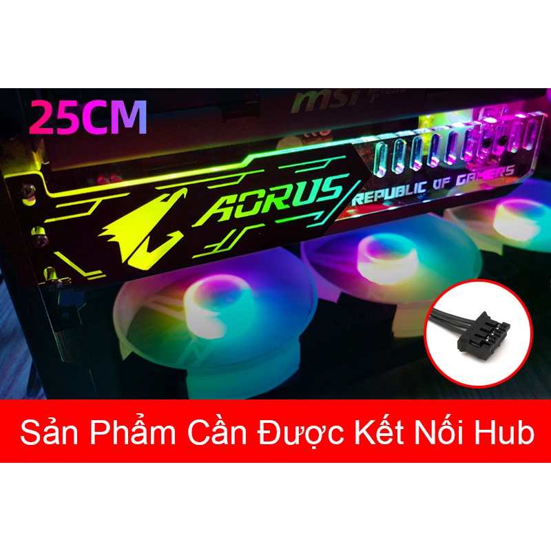 Giá Đỡ VGA Coolmoon 25-28cm Led RGB-ARGB - Đồng Bộ Hub Coolmoon / Mainboard / Tự Động Đổi Màu