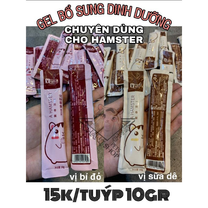 [tuýp 10gr/15k] 1tuýp gel YEE bổ sung dinh dưỡng vị bí đỏ &amp; sữa dê dành cho hamster