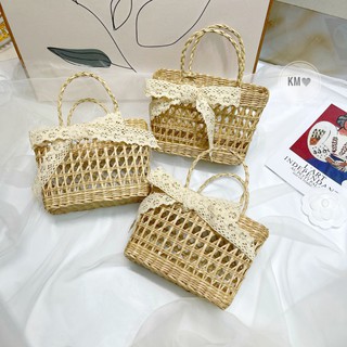 Túi cói xinh 👛 Túi cói handmade , túi cói cầm tay , túi cói ren