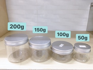 Hủ kem nhựa trong nắp trắng (nắp nhôm) đủ size 50g-100g-150g-200g (hũ mỹ phẩm, hũ thực phẩm có nắp lót dày)