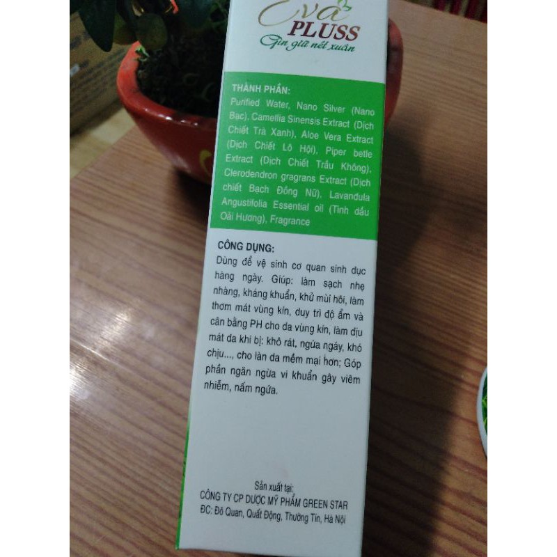 Dung dịch vệ sinh EVA PLUSS Trà xanh chai 100 ml